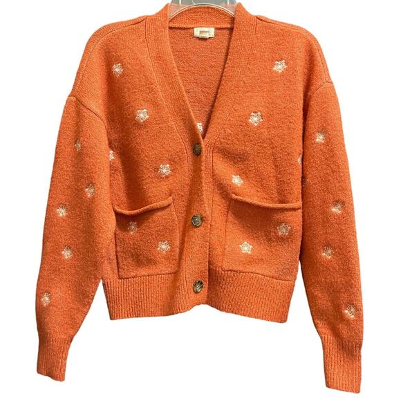 A.N.A. A New Approach Rust Orange Tight Knit Size Small Cardigan Sweater - Picture 1 of 8